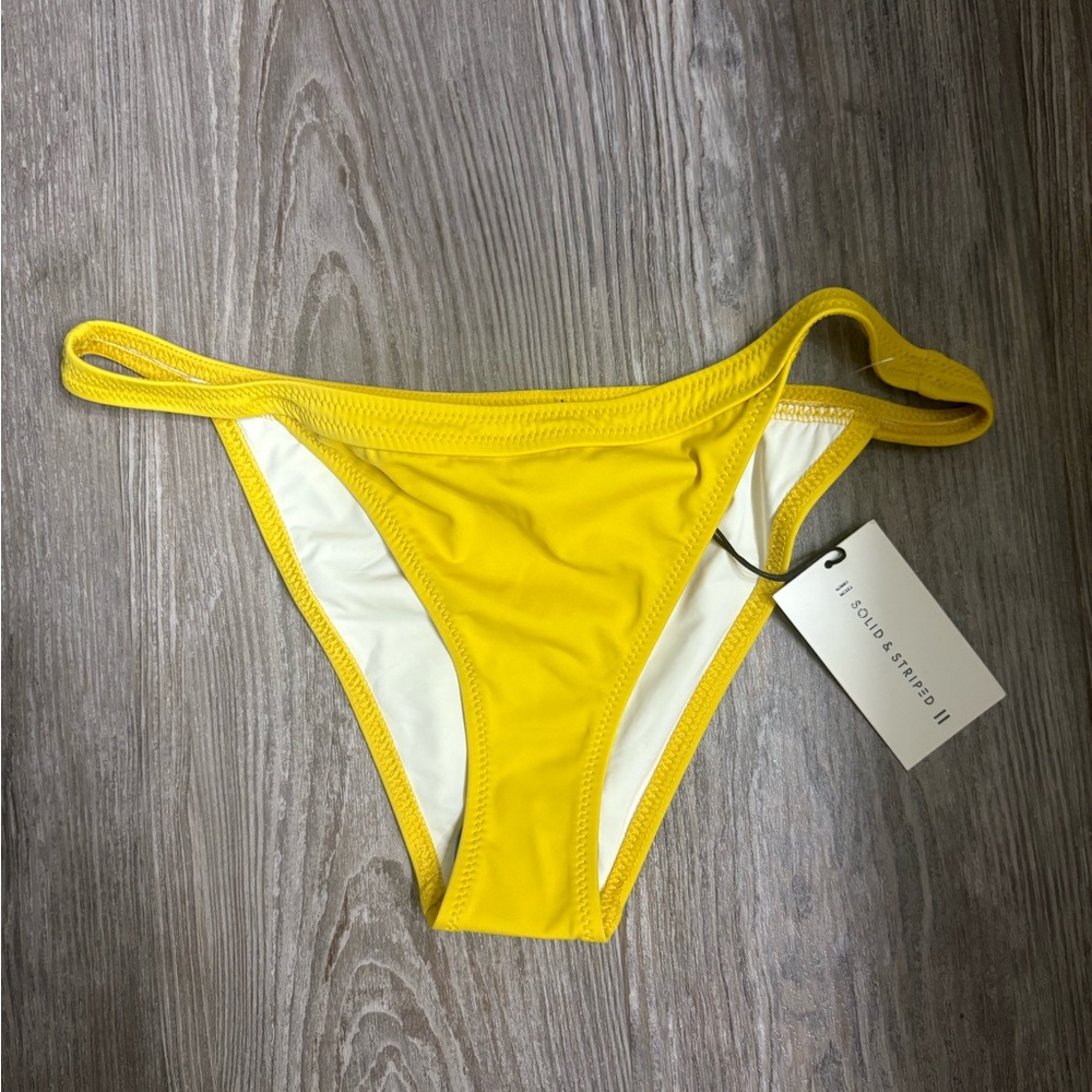 SOLID & STRIPED Yellow Bikini Bottom